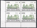 Spania 1993 - Centenarul căii ferate Igualada - Martorell, Bloc de 4, MNH, Nestampilat
