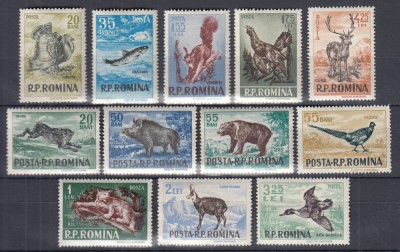 ROMANIA 1956 LP 404 VANATOAREA SERIE DANTELATA MNH foto