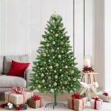 vidaXL Brad de Crăciun cu 300 LED cu suport Verde 180 cm PE 3396335