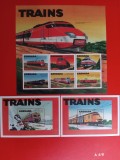 GRENADA, LOCOMOTIVE - BLOC + COLIȚE MNH