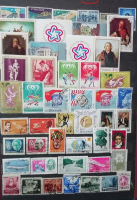PR 57 - Lot timbre romanesti vech si foarte vechi - obliterate foto