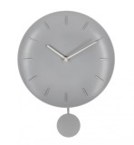 Ceas perete cu pendul plastic gri Jair 30x6x39.5 cm
