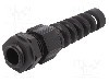 Presetupa poliamida, M16, IP66, IP68, ALPHA WIRE - PMS16 BK080