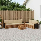 Cumpara ieftin Set de canapele de exterior 8 buc. 7-Locuri Natural si Bej
