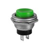 Buton FR NO 24x19mm verde fi16mm 3A 125V
