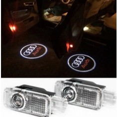 Set 2 lampi cu logo audi pentru usa