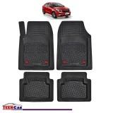 Covorase Auto TeamCar&reg; Tip Tavita Compatibile Kia Rio Generatia III (2011&ndash;2017) Negru Material Rezistent, Cauciuc