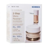 Cremă de zi volumizantă Korres White Pine pentru ten uscat 40 ml și ser facial 15 ml.
