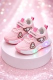 Cumpara ieftin Adidasi roz cu luminite Panda New Style (Marime Disponibila: Marimea 25)