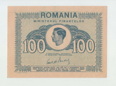 ROMANIA - 100 LEI 1945 UNC , MIHAI I , B1.48 foto