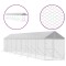 Padoc exterior cu acoperis argintiu 2x14x2,5 m otel galvanizat