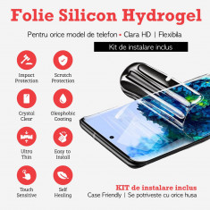 Folie Ecran Silicon Apple iPhone XS Max Transparenta Flexibila Hydrogel 1A HD Case Friendly foto