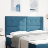 VidaXL Tăblie cap cu lumini cu bandă LED albastru 90 cm Catifea