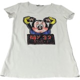 Tricou dama, culoarea alb , model cu Mickey , marimea S