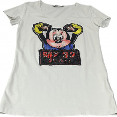 Tricou dama, culoarea alb , model cu Mickey , marimea S