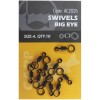 Vartej Orange Swivels Negru Mat Ochet Mare, No.4, 10buc/pac