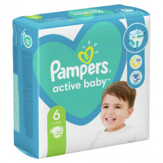 Scutece, Pampers, Active Baby, Marime 6, 13-18kg, 32 buc