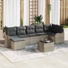 VidaXL Set de canapele pentru grădină 8 pcs Gri deschis Rattan poli 3354471