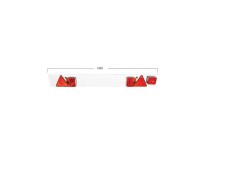 Bara remorca LED 122cm lampa ceata 2x triunghi cablu cu priza 7pini 12v foto