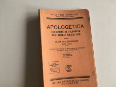 PR.TOMA CHIRICUTA, APOLOGETICA- FILOSOFIA RELIGIUNII CRESTINE. MANUAL DE RELIGIE foto