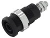Conector banană 4mm soclu 36A 1kV negru nichelat