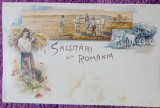 Carte postala, Salutari din Romania, perioada interbelica