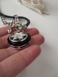 REDUCERE-Bratara inox-placata aur alb 18k si CHARM SWAROVSKI