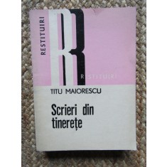 Titu Maiorescu Scrieri de tinerete Ed. Dacia 1981