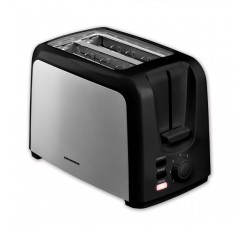 Prajitor de paine Heinner, 750 W, 7 trepte rumenire, 3 functii, 2 felii, Negru/Argintiu