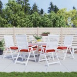 Set 6 Perne Scaun Gossi Rosii 50x50x7cm, Oxford, Exterior/Interior, Umplutura Fibre, Rezistente Apa