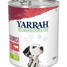 Hrana umeda bio pentru caini, bucati de vita in sos, 820g Yarrah