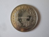 Rara! Turcia 1000000 Lira 2002 UNC moneda comemorativă:Yunus Emre, Europa, Nichel