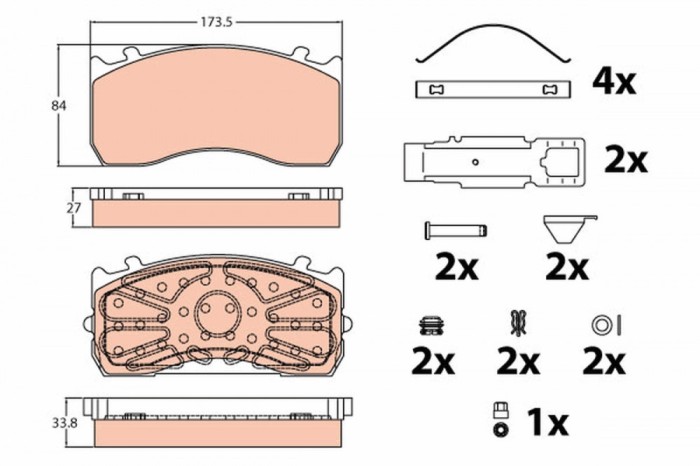 TRW GDB5073 set placute frana,frana disc