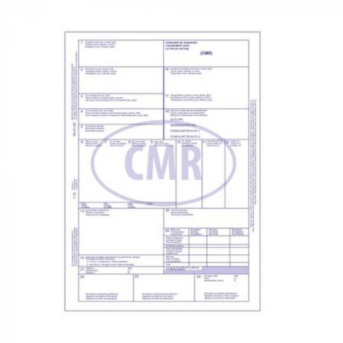 CMR-uri Personalizate A4 in 3 Exemplare, 50 Seturi/Carnet, Tipar 1+0, Formulare Autocopiative Personalizate, CMR Personalizat, Tipizate Personalizate