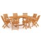 vidaXL Set mobilier de grădină, 9 piese, lemn masiv de tec 3059562