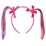 Bentită Deghizare Halloween, Fucsia, Cu Cozi Decorate, Păr Colorat, Oem