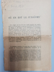 Rabin Maurice Liber, Ou en est le judaisme, Paris La Revue de Paris 1930 iudaism foto