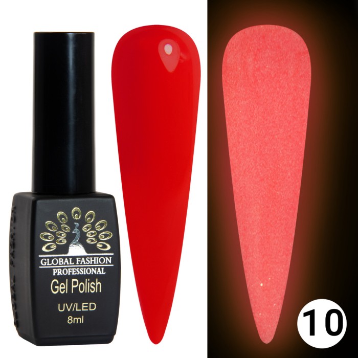 Oja semipermanenta Luminous, Global Fashion, fosforecenta, 8 ml, 10