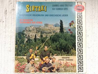 george zambetas and his bouzoukias sirtaki syrtaki disc vinyl lp muzica populara greceasca folclor syrtakis buzuki VG+ foto