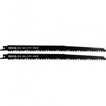 Set 2 lame pentru fierastrau sabie Yato YT-33920, 300 mm, 5 TPI, pentru lemn foto