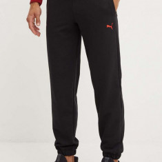 Puma pantaloni de trening F1 ESS Sweatpants culoarea negru, cu imprimeu, 625729