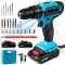 Masina de gaurit si insurubat, 28V, 1350 RPM, cu 2 acumulatori, 24 accesorii