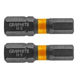 Bit de impact HEX5 x 25mm - set 2 buc