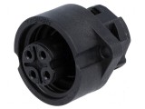 Conector circular soclu PIN 4 mamă cu şurub 400V