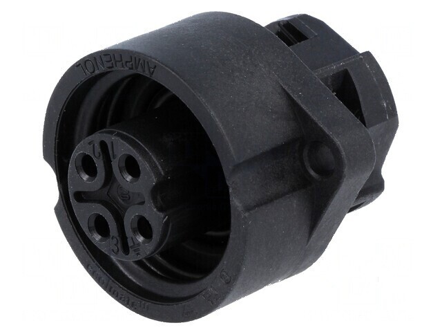 Conector circular soclu PIN 4 mamă cu şurub 400V