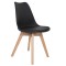 Scaun Celia - cadru lemn - imitatie piele negru