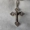 argint RUSIA MEDALION CRUCE CRUCIFIX manopera EXCEPTIONALA vechi pe Lant argint