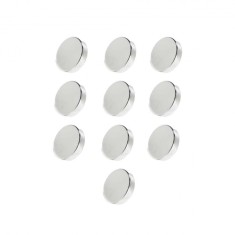 Set 10 magneti foarte puternici, gri, disc, simplu, 5 mm X 2 mm