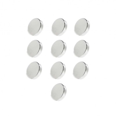 Set 10 magneti foarte puternici, gri, disc, simplu, 7 mm X 2 mm foto