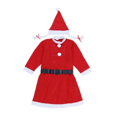 Costum craciunita pentru fata 10-12 ani, 3 piese polar, rosu foto